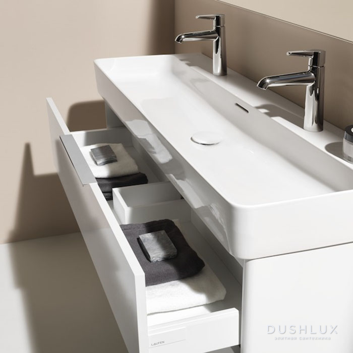 Фото Laufen VAL Раковина 120х42х15.5 см, 2 отв., цвет: белый