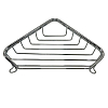 TW Harmony 534, подвесная полочка-решетка угловая 15x15*h5, цвет: хром