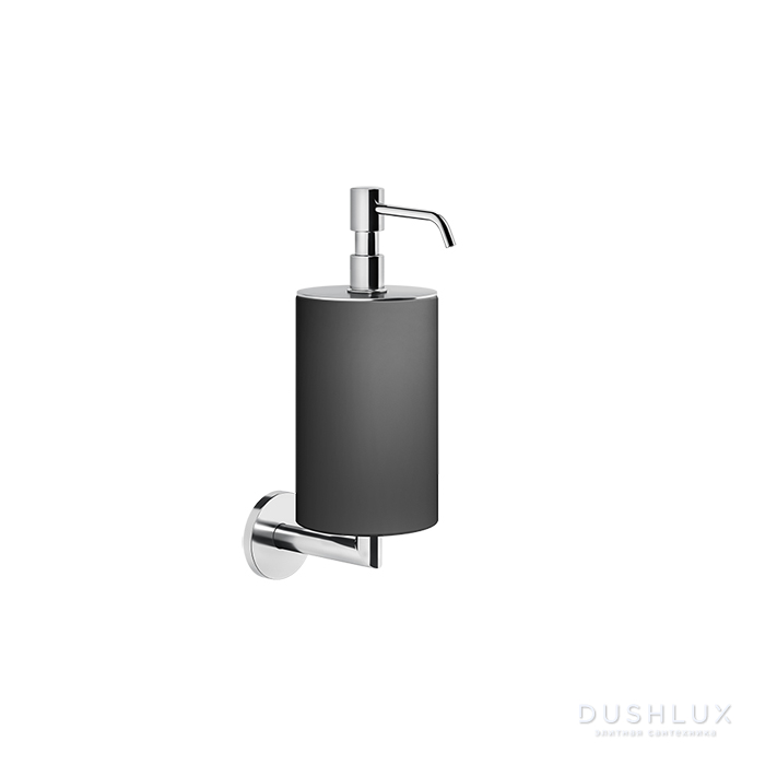 Фото Gessi Tondo Дозатор для мыла настенный черный, цвет: хром