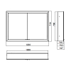 EMCO Prime Зеркальный шкаф 100x70см., с подсветкой, встраиваемый, 2 двери, 2 полки, розетка, цвет: черный