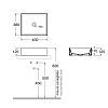 Azzurra Elegance Squared раковина подвесная/накладная 45x38x15см., без отв., цвет: Cenere