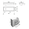 NOORTH milldue edition TOUCH Комплект мебели 100х40х88см, напольный, 3 ящика, слив в пол, раковина Milltek, смеситель H2O, цвет: Fango матовый