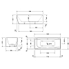 Duravit Vitrium Ванна встраиваемая 180x80см, Dx, с ножками, с2 наклонами для спины, прямоугольная, цвет: матовая корица