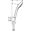 Hansgrohe Cromа Select S 1jet/Port Настенный держатель с ручным душем, цвет: хром/белый