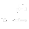 Devon&Devon Dandy Излив настенный, цвет: никель блестящий