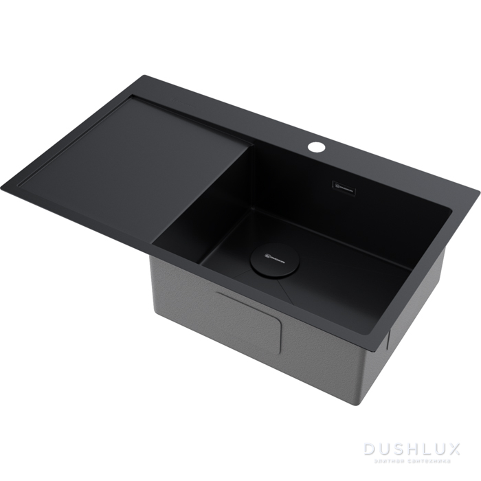 Фото Omoikiri Akisame 86-R Side Кухонная мойка 86x20x51см.,встраиваемая, цвет: графит