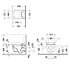 Duravit SensoWash Унитаз 57x37см., подвесной, Rimless, HygieneGlaze, с крышкой биде, цвет: белый