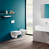 Villeroy&Boch O.novo Унитаз 56x36см., подвесной, безободковый, с гориз. выпуском, с сиденьем микролифт, цвет: альпийский белый