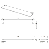 Decor Walther Corner GLA60 Полочка стеклянная 60x12см, подвесная, цвет: черный матовый