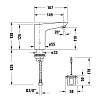 Duravit Sensor 1 Смеситель для раковины, электронный, 1 отверстие, цвет: хром