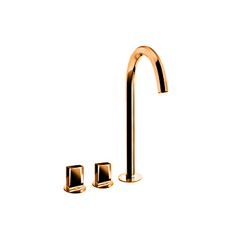 Fantini Venezia Смеситель для раковины, 3 отв.,  излив 175 мм, цвет: Matt Copper PVD