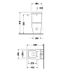Duravit Happy D2 Унитаз-моноблок 36,5x63см., напольный, цвет: белый