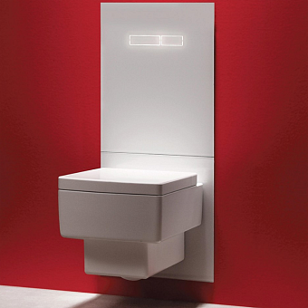 TECElux Комплект для установки унитаза-биде DURAVIT, с верхней панелью 430×555×16 мм, с сенсорным блоком управления sen-Touch стекло, цвет: белый