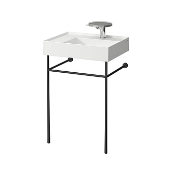Laufen Kartell Консоль с раковиной 53.5x44x79см., напольная, 1 отв., Sx, покрытие LCC, цвет: черный матовый