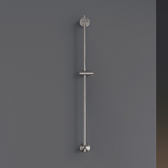CEA Design FREE IDEAS Штанга для душа с шланговым подсоединением и цилиндрическим держателем для ручного душа, настенная, цвет: нержавеющая сталь