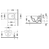 Duravit Vero Air Унитаз 37x57см., подвесной, безободковый, цвет: белый