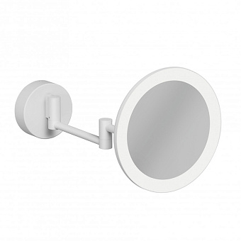 Kludi Vela R Зеркало косметическое, настенное, одностороннее, цвет: белый матовый