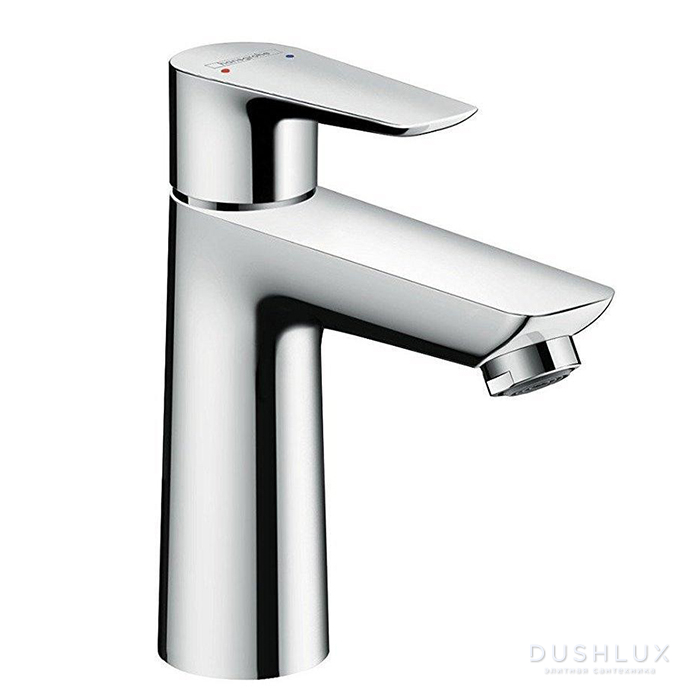 Фото Hansgrohe Talis E Смеситель для раковины 110, на 1 отв, с донным клапаном Push-open, излив 112мм, h104мм, цвет: хром