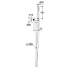 Ritmonio Shower kits Душевой гарнитур, с угловым соединением, из латуни, со шлангом 150см., и держателем, цвет: Brushed Black Chrome
