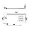 Nobili Shower Верхний душ, 59x27см., настенный, цвет: хром