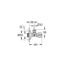 Grohe WAS, Угловой вентиль 1/2"x3/8",1шт., цвет: хром