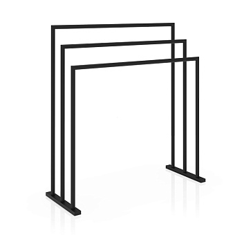 Decor Walther HT 9 Полотенцедержатель тройной 70x75см, напольный, цвет: черный матовый