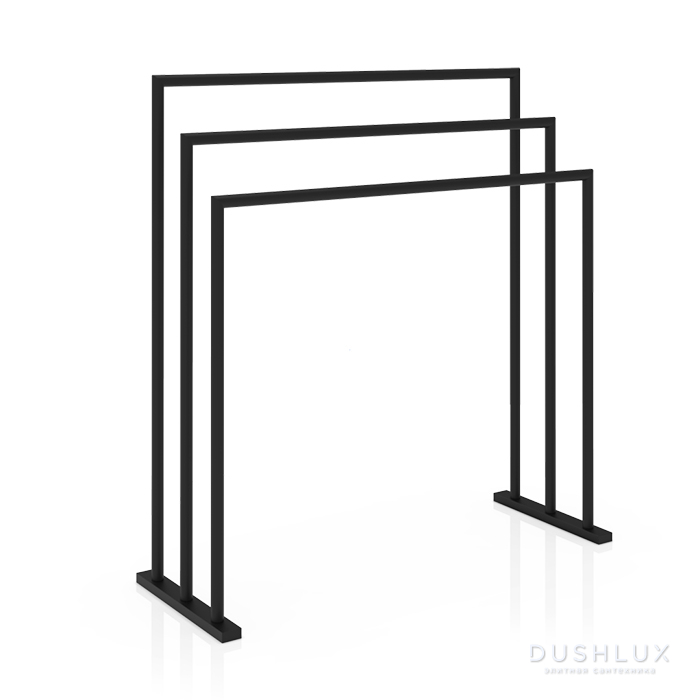 Фото Decor Walther HT 9 Полотенцедержатель тройной 70x75см, напольный, цвет: черный матовый