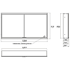 EMCO Prime2 Зеркальный шкаф 130x70см., с подсветкой, встраиваемый, 2 двери, 2 полки, розетка, цвет: белый
