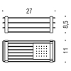 Colombo Angolari Полка 27x11см, цвет: PVD графит матовый