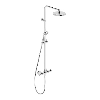 Duravit B.2 Душевая система с термостатическим смесителем, верхним душем, штангой и лейкой, цвет: хром