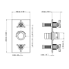 THG Hamptons Смеситель для душа, встраиваемый, термостатический, цвет: хром