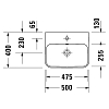 Duravit Happy D.2 Plus Раковина накладная, 50х40см., с 1 отв., выпуск с керамической крышкой, WonderGliss, цвет: Anthracite matt/белый