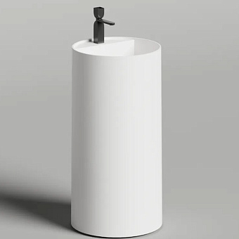 Salini Armonia Round Top 01 Раковина напольная 45x45x90см., с 1 отв., материал: S-Stone, цвет: белый матовый