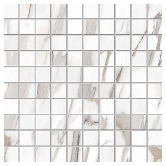Emilceramica Tele DI Marmo Reloaded Керамогранит 30x30x0,95см, универсальная, глазурованный, цвет: Mosaico Calacatta Gold canova Naturale