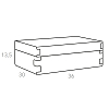 Colombo Adj Коробка Snob 36x30хH13.5см., настольная, цвет: пепельная роза/устричный