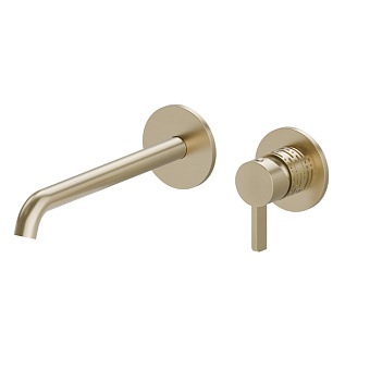 Newform Blink Chic Luxury Смеситель для раковины, встраиваемый, цвет: PVD brushed pale gold