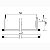TREEMME 22mm, Полочка, нержавеющая сталь/кореан, 44.2 см, подвесной монтаж, цвет: сталь