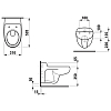 Laufen Florakids Унитаз подвесной 52x31x30 см, цвет: белый