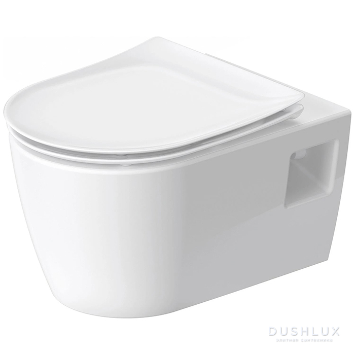 Фото Duravit Soleil by Starck Унитаз 37x54 см, подвесной, безободковый, с открытым креплением, Weiß Hochglanz, HyG, цвет: белый