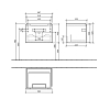 Villeroy&Boch Subway 2.0, Тумба под раковину, подвесная, 58.7x42x45.4см., цвет: белый