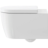 Duravit Me by Starck Комплект: подвесной унитаз 56x37см, Rimless 252909+ сиденье с мягким закрыванием 002009, цвет: белый