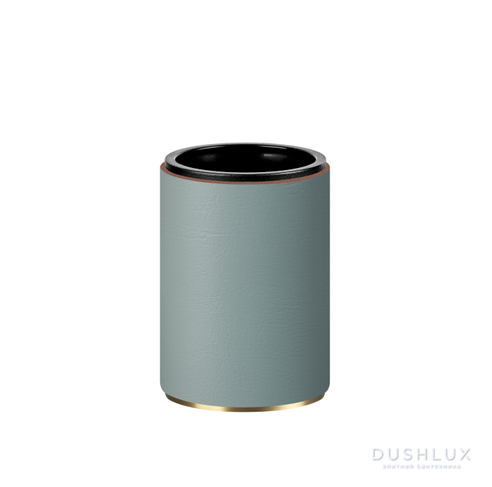 Фото ADJ Стакан для зубных щеток, D7xH10 см., цвет:gold/небесный