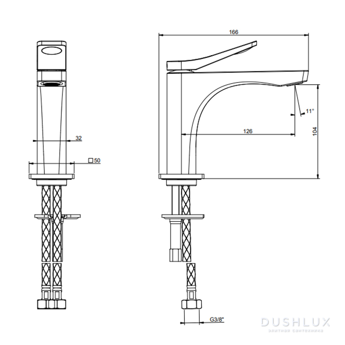 Gessi Rilievo Смеситель для раковины на 1 отв. без донного клапана h ...