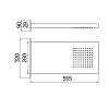 Nobili Shower Верхний душ, 55x26см., настенный, цвет: хром