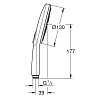 Grohe Rainshower SmartActive 130 Ручной душ, 3 режима, цвет: фантомный чёрный
