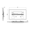 Antonio Lupi Onda Клавиша смыва двойная, для инсталляций Geberit UP320, Unica, Unica+, Sigma8, цвет: сатинированная сталь
