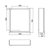 EMCO Prime Зеркальный шкаф 60x70см., с подсветкой, навесной, 1 дверь, R, 2 полки, розетка, цвет: черный
