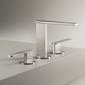 CEA Design AYLA Смеситель для раковины, 3 отв., цвет: нержавеющая сталь