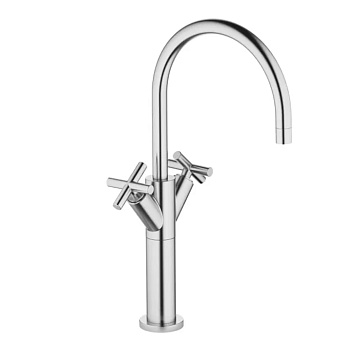 Dornbracht Tara Смеситель для раковины, на 1 отв., высокий, цвет: Хром сатинированный