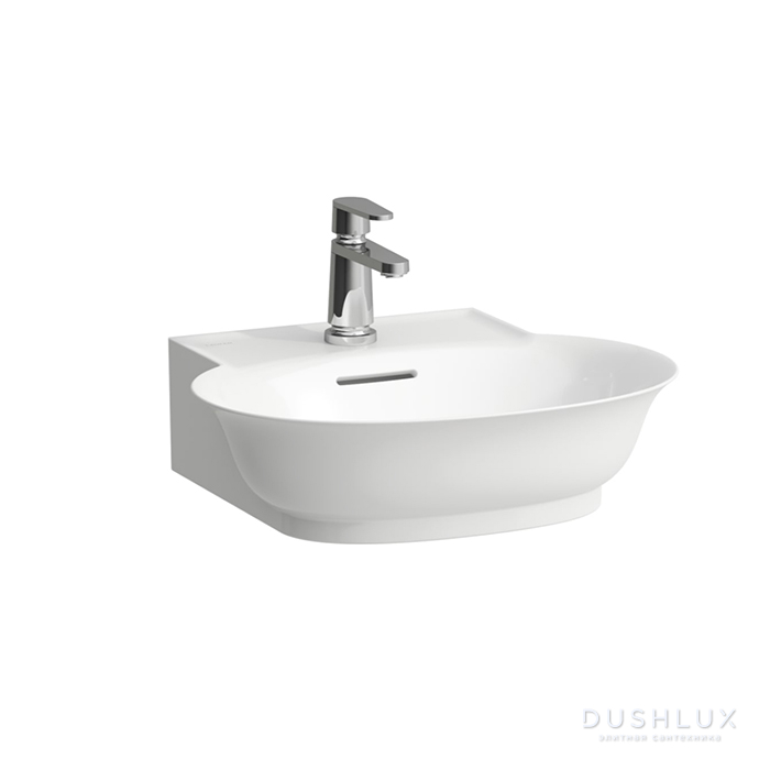 Фото Laufen New Classic Раковина-мини 50х45х17 см, 1 отв., накладная, с переливом, цвет: белый